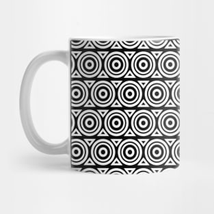 Circles and Triangles Geometric Pattern Mug